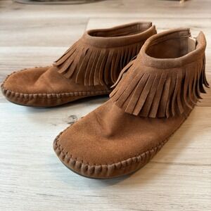 Mudd Bootie Moccasins Faux Suede Women's Size 7 Brown